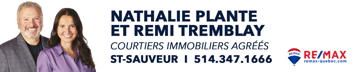 Nathalie Plante et Rémi Tremblay, RE/MAX Bonjour - Courtiers immobiliers agréés Saint-Sauveur