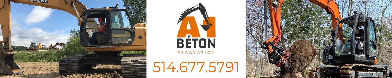 Béton Excavation A1 - Drains français, Terrassement Lasalle