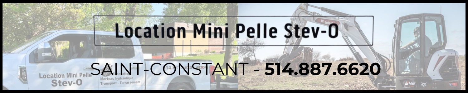 Location Mini Pelle Stev-O - Drain français Saint-Constant